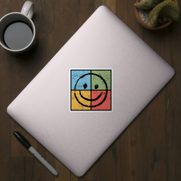 Smiley Pop Art Design - Retro Happy Face Icon by TuncGK